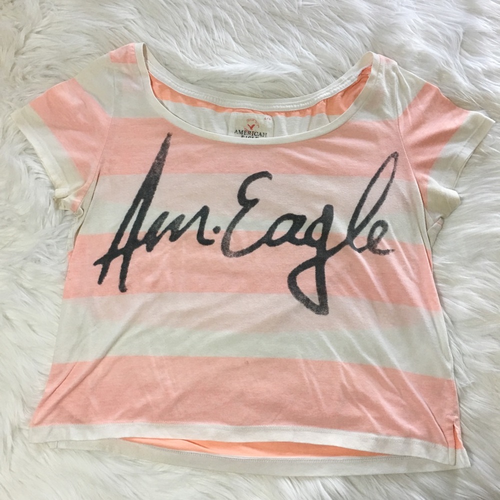 🍑Peach Stripped Crop Top!🍑